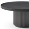 Homeroots 32" Dark Gray Wood Round Pedestal Coffee Table 714507 - alternate 4