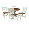 Whitewood Industries Rectangular Extension Dining Table W/ 4 Chairs, 36 in W, 30.1 in L, 48 in H, Parawood, 5 K79-36RXT-23B-C61-4 - alternate 1