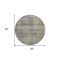Homeroots 8' Khaki Beige And Gray Round Striped Washable Indoor Outdoor Area Rug 588090 - alternate 8
