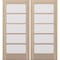 Doornmore G105, 74.5" x 82" ( 2x36" Door) Left Hand, Mahogany SDL 5 Lite Exterior Door G105-SW-3680_2_LI - alternate 12