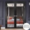 Sartodoors Slab Barn Door Panel, Lucia 1299 Matte Black with Mirror, Sturdy Finished Doors, Pocket Closet Sl LUCIA1299S-BLK-36 - alternate 3
