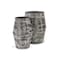 Homeroots Set of Two Gray Galvanized Metal Cylinder Floor Vases, 2PK 635604 - alternate 7