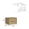 Homeroots 10" Beige One Drawer Faux Wood Nightstand 543701 - alternate 12