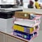 Acrimet Facility 4 Tier Letter Tray Side Load Letter Size Desktop File Organizer Plastic Clear Pink 256.8 - alternate 6