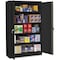 Tennsco Stationary Storage Cabinet, 20 Gauge Steel, 78 in H x 48 in W x 24 in D, Black J2478SUBK - alternate 1