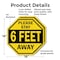 Signmission Please Stay 6 Feet Away, 18 inch X 18 inch, Plastic Sign, 2PK OC-P-2PACK-18-198 - alternate 7