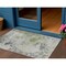 Homeroots 3' X 5' Linen Fern Green And Beige Abstract Washable Indoor Outdoor Area Rug 630795 - alternate 1