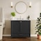 Flash Furniture Haven 36in. Vanity w/Sink, Storage Cabinet w/Gold Hardware, Bottom Drawer, Marble Countertop, Blk FS-BN-4-36-KD-BK-HDGLD-GG - alternate 1