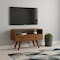 Homeroots 24in Chestnut Solid Wood Enclosed and Open Storage TV Stand 719184 - alternate 10