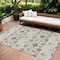 Homeroots 9' X 12' Ivory Brown And Gray Floral Washable Indoor Outdoor Area Rug 605429 - alternate 1
