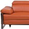 Homeroots 77in Orange and Black Italian Leather Power Reclining Loveseat 720498 - alternate 10