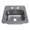 Kingston Brass 15-Inch Stainless Steel Self-Rimming Single Bowl Drop-In Bar Prep Sink, 2-Hole with Strainer KGKTS15151 - alternate 1