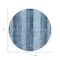 Homeroots 8' Blue And Gray Round Striped Washable Indoor Outdoor Area Rug 617838 - alternate 8