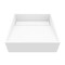 Vigo Starr Modern White Matte Stone 15 in. L x 15 in. W x 5 in. H Square Vessel Bathroom Sink VG04022 - alternate 1