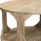 Homeroots 34" Natural Solid Wood Round Distressed Floor Shelf Coffee Table With Shelf 605492 - alternate 8