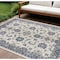Homeroots 6' X 9' Ivory And Blue Floral Indoor Outdoor Area Rug 572897 - alternate 9