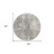 Homeroots 8' Ivory Charcoal And Beige Round Geometric Washable Indoor Outdoor Area Rug 577567 - alternate 7