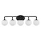 Jonathan Y Louis Parisian Globe 33" 5-Light Metal/Frosted Glass Modern Contemporary LED Vanity Light, Black JYL3559B - alternate 10
