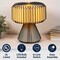 Jonathan Y Zelda 12.8" Modern Art Deco Paper Pleated Shade Accent LED Table Lamp, Black/Off-White JYL9107C - alternate 9