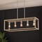 Vaxcel Pratt 5-Light Linear Chandelier, Two-Tone Brushed Nickel, Farmhouse Cage, 34-In. Wide H0332 - alternate 8