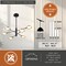 Vaxcel Cullerto 6L Matte Black and Gold Contemporary LED Pendant Light Adjustable Arms P0424 - alternate 9