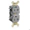 Leviton Straight Blade Receptacle, 5-20R, 20 A, 125V AC, Flush Mount, Self-Grounded MRI20-GY - alternate 1