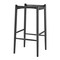 Homeroots 31" Black Rush and Solid Wood Backless Bar Height Bar Chair 556568 - alternate 9