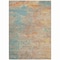 Homeroots 5' X 8' Teal Blue Abstract Washable Indoor Outdoor Area Rug 608832 - alternate 9