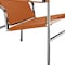 Homeroots 24" Terra Cotta and Silver Faux Leather and Stainless Adjustable Back Arm Chair 667639 - alternate 6