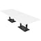 Skutchi Designs Rectangle Conference Table With Power, 48 in W, 120 in L, White HAR-REC-48X120-DOU.BK-W960-NA - alternate 1