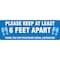 Signmission Please Keep 6 Ft Apart Non-Slip Floor Graphic, 18in Vinyl Decal, 16" x 16", FD-2-R-16-99976 FD-2-R-16-99976 - alternate 1