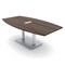 Skutchi Designs Boat Conference Table With Power Unit, 48 in W, 84 in L, Brown HAR-BOT-48x84-DOU-H3041-ESIL - alternate 1