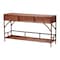 Bali & Pari Brier Marbled Tortoise Natural Rattan Console Table 262-14438-ZORO - alternate 1