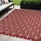 Homeroots 5' X 7' Brick Red And Ivory Geometric Indoor Outdoor Area Rug 572649 - alternate 1