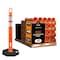 Xpose Safety 42in  Ring Loop Orange Traffic Delineator Post with 13 LB PVC Base, Half Pallet, 48PK DLRB-ORG-42-HP48-X - alternate 1