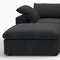 Homeroots Black Linen Blend Modular U Shaped Five Piece Corner Sectional 714578 - alternate 6