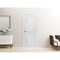Sartodoors Solid French Door 24 x 96in, White Silk W/ Frosted Glass, Single Regular Panel Frame Trims Handle VEREGIO7288ID-WS-2496 - alternate 9