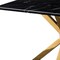 Homeroots 79" Black and Gold Marble and Metal Cross Leg Base Dining Table 602324 - alternate 6