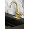 Kingston Brass One-Handle 1-Hole Bathroom Faucet with Knurled Handle, Deck Plate, and Push Pop-Up Drain KSD2217RKZ - alternate 6
