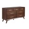 Homeroots 60" Walnut Solid Wood Seven Drawer Double Dresser 524122 - alternate 7