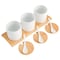 Gibson Gracious Dining 10 Piece Fine Ceramic Condiment Jars with Bamboo Lids and Spoons in White 134307.10R - alternate 6
