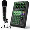 Pyle Portable Bluetooth Live Broadcast Sound Card Pro Audio Interface DJ mixer Condenser w/Microphone PKSCRD308 - alternate 1