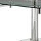 Homeroots 50" Clear And Silver Glass And Metal Self-Storing Leaf Pedestal Base Dining Table 555157 - alternate 5
