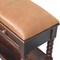Homeroots 35in Brown Genuine Leather and Solid Wood Upholstered Storage Bench With Shelves 723440 - alternate 9