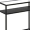 Homeroots 24" Black And Clear Glass And Steel End Table With Shelf 544194 - alternate 8