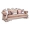 Homeroots 42" Rosegold Velvet Sofa And Toss Pillows With Silver Legs 348648 - alternate 1