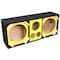 Deejay Led Two 12in Woofers plus Two Tweeters and One Horn YELLOW Empty Chuchera Speaker Enclosure D12T2H1YELLOW - alternate 7