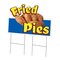 Signmission Fried Pies Die Cut Yard Sign & Stake outdoor plastic coroplast window, C-DC-2436-Fried Pies19 C-DC-2436-Fried Pies19 - alternate 1
