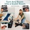 Serenelife EZ Bed Air Mattress with Frame and Rolling Case, Self-Inflating Airbed with Built in Pump for Travel SLEZBDQN20 - alternate 5