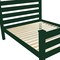 Homeroots Dark Green Solid Wood Twin Bed Frame 546938 - alternate 7